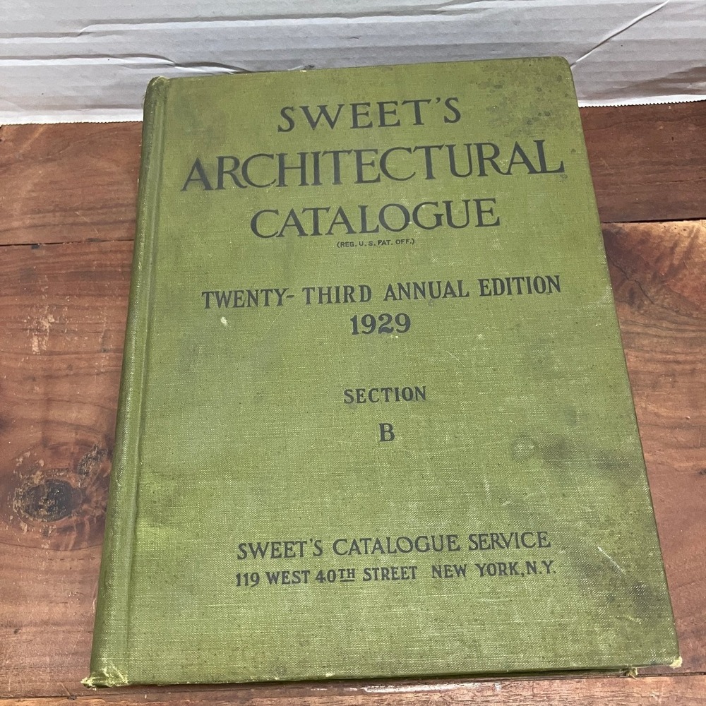 Sweets Architectural Catalogue 1929 23rd Edition Vintage Building Materials Book